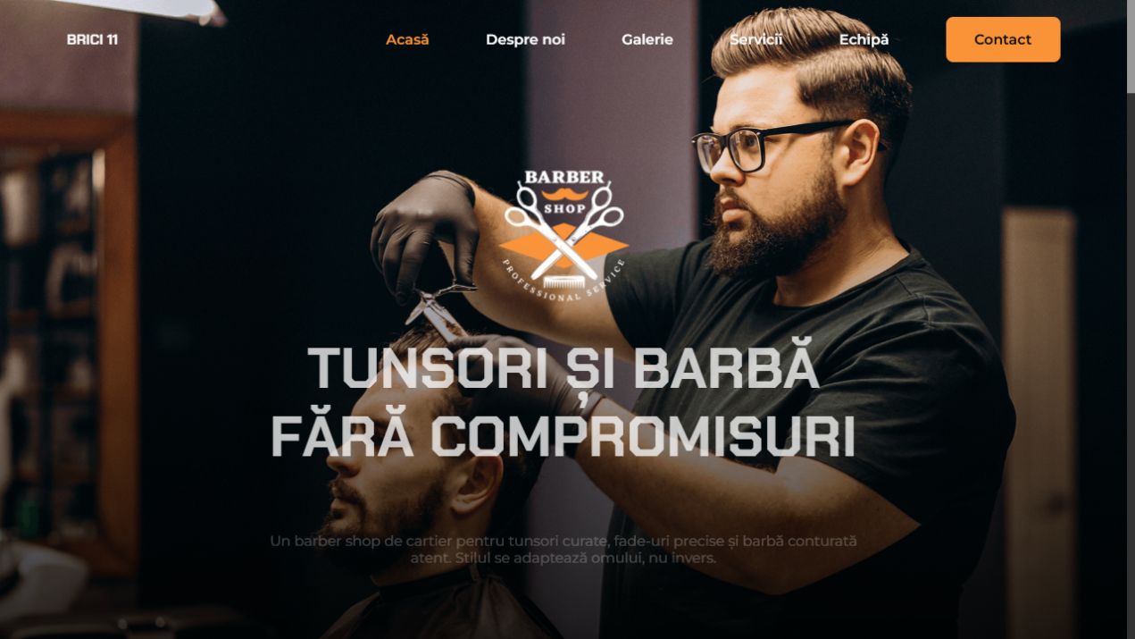 Pagina principală Brici 11, barbershop urban