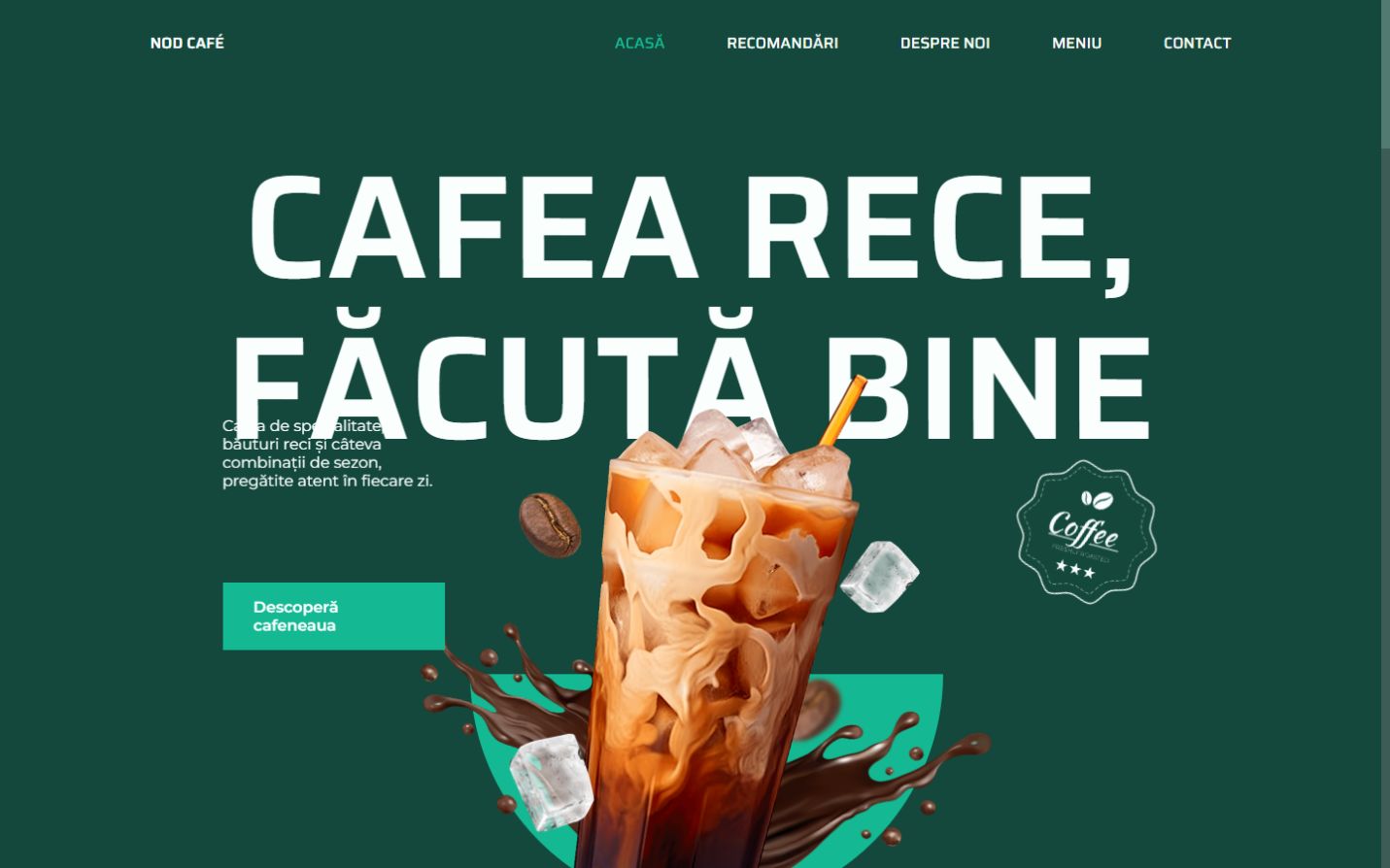Pagina principală Nod Café, cafenea de specialitate din București